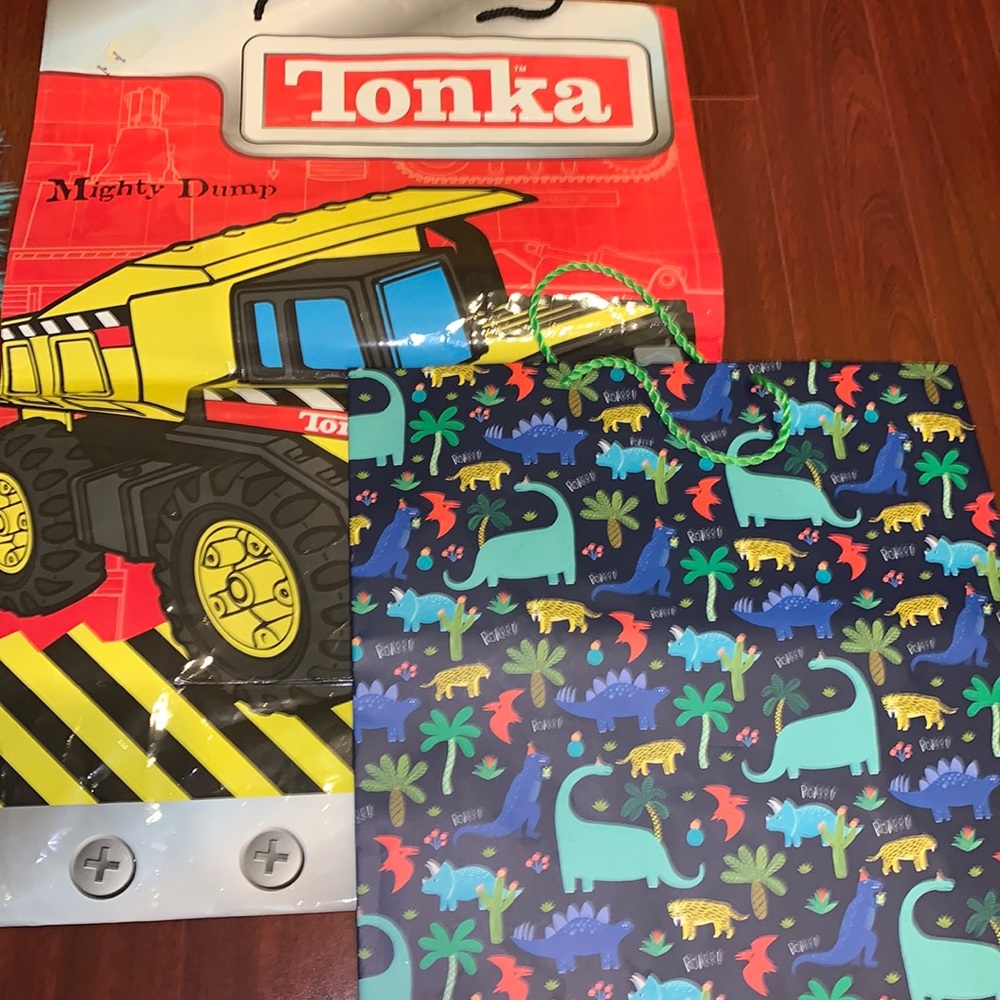 1 hallmark & 1 American greetings huge gift bag for boy gifts